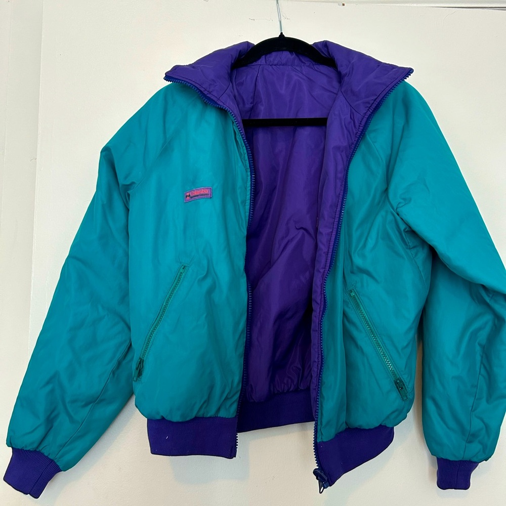 💜 Columbia Women’s Reversible Jacket - Size Small 💚